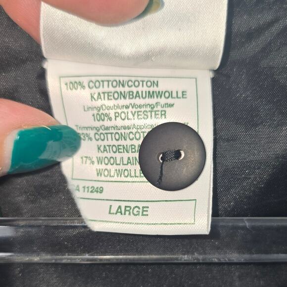 Laura Ashley Vintage 80s Corduroy Floral Jumpsuit Made in Ireland Rare Size L - Picture 11 of 11